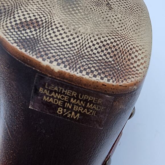 Vintage White Mountain Studded Heeled Mules Size 8.5 Brown Leather Clogs Y2K - Picture 7 of 14